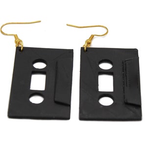 Kassette Tonband Ohrringe