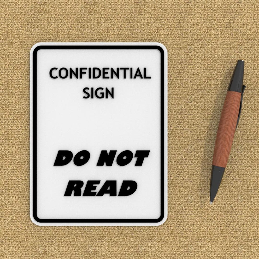 Funny Sign | Private Sign Do Not Read - Etsy