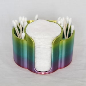 Bathroom Organization - Cute Holder for Cotton Rounds, Swabs, Q-tips, Makeup