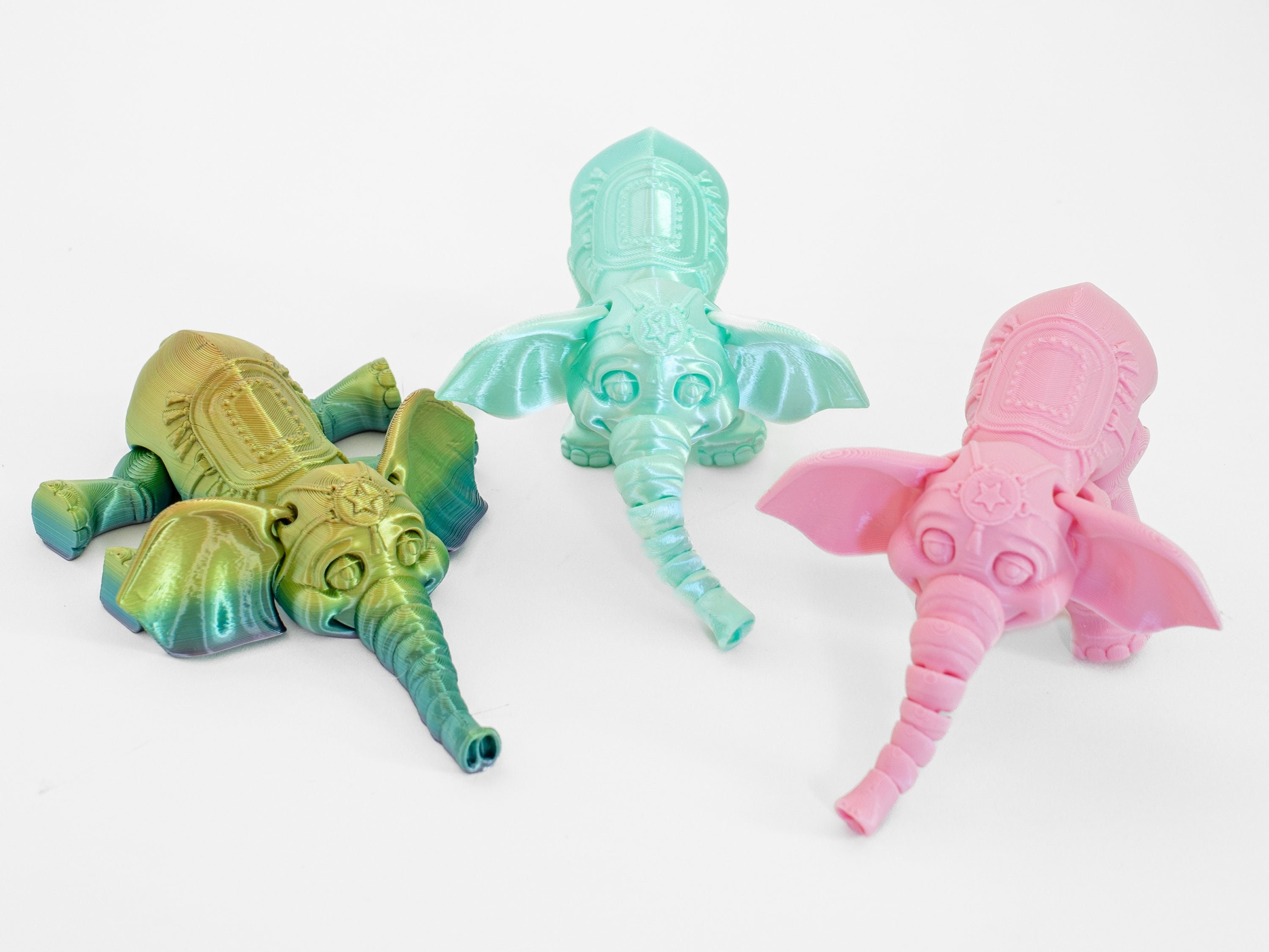 Jumbo Friendly Fidget Elephant | Flexible Articulating 3d Printed ...