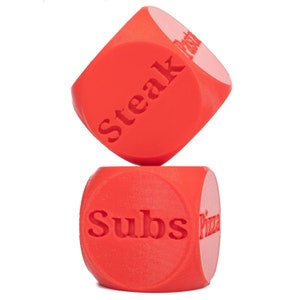 FOOD TAKEOUT DICE Set of 2 Unique 1.4 Dice Leave your Next Meal up to Fate image 2
