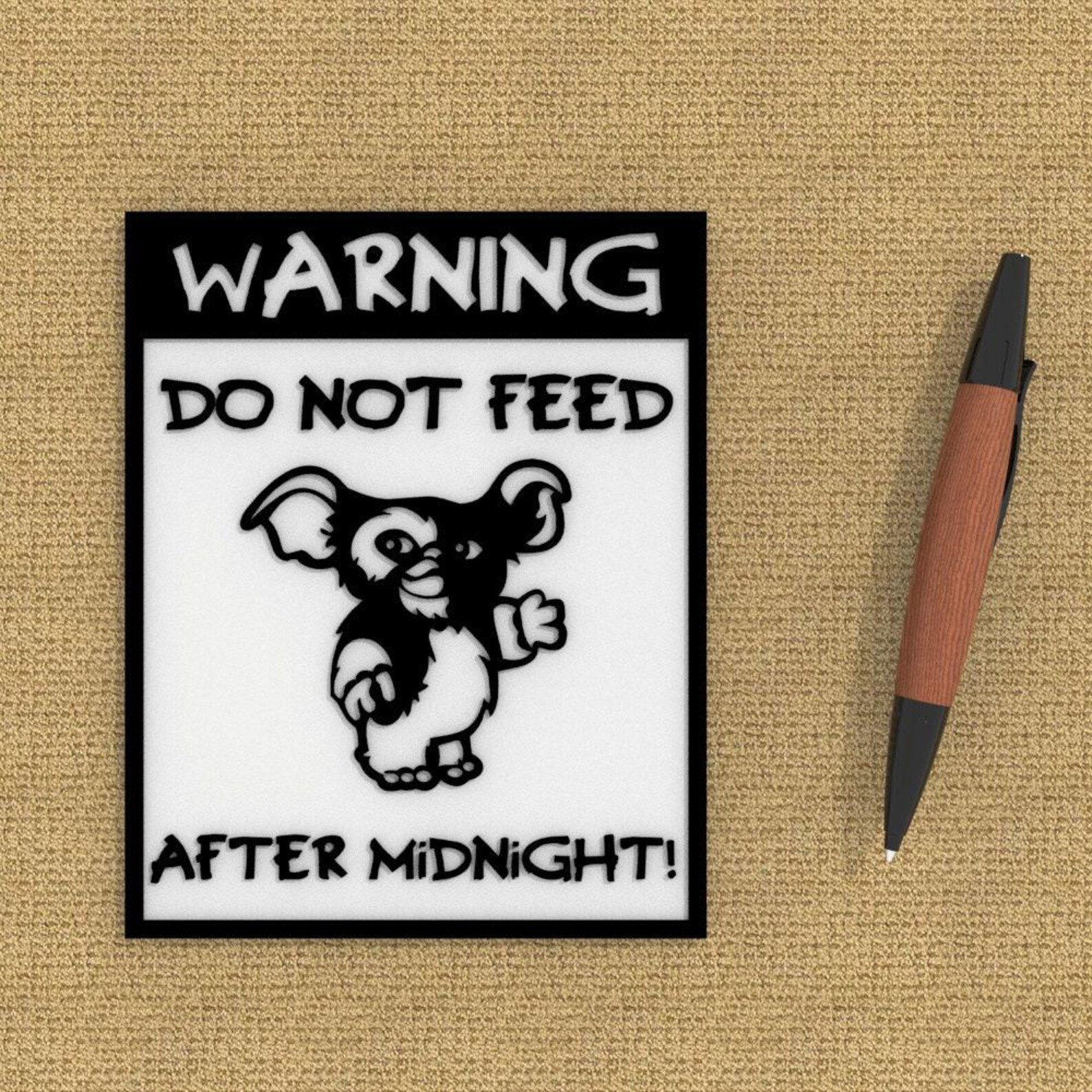 Funny Gremlins Sign | Warning! Do Not Feed After Midnight - Etsy