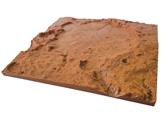 Mars 3D Topography Model of Gusev Crater - the NASA Spirit Rover Landing Site