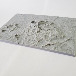 Carte topographique 3D de la région d'Aristarque sur la Lune