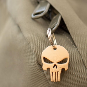 Juego de 10 / Tirador de cremallera, collar, pendiente, dije, llavero, etc. con diseño de calavera de Punisher