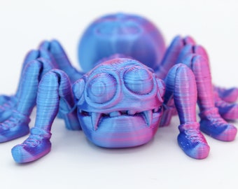 Jumbo Friendly Fidget SPIDER | Flexible Articulating 3d Printed Companion