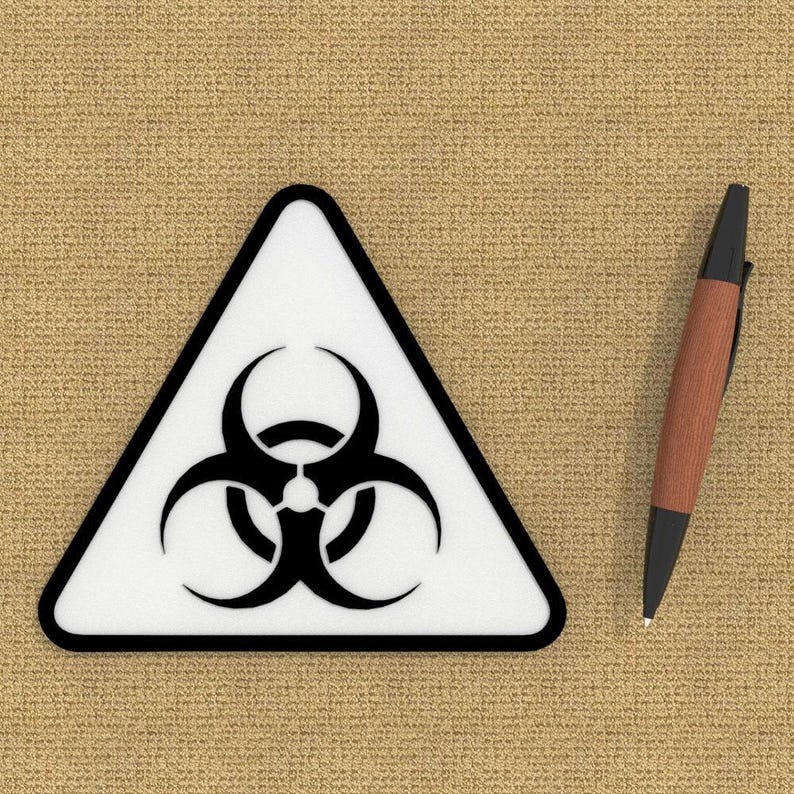 Sign | Biohazard Triangle Sign - Etsy
