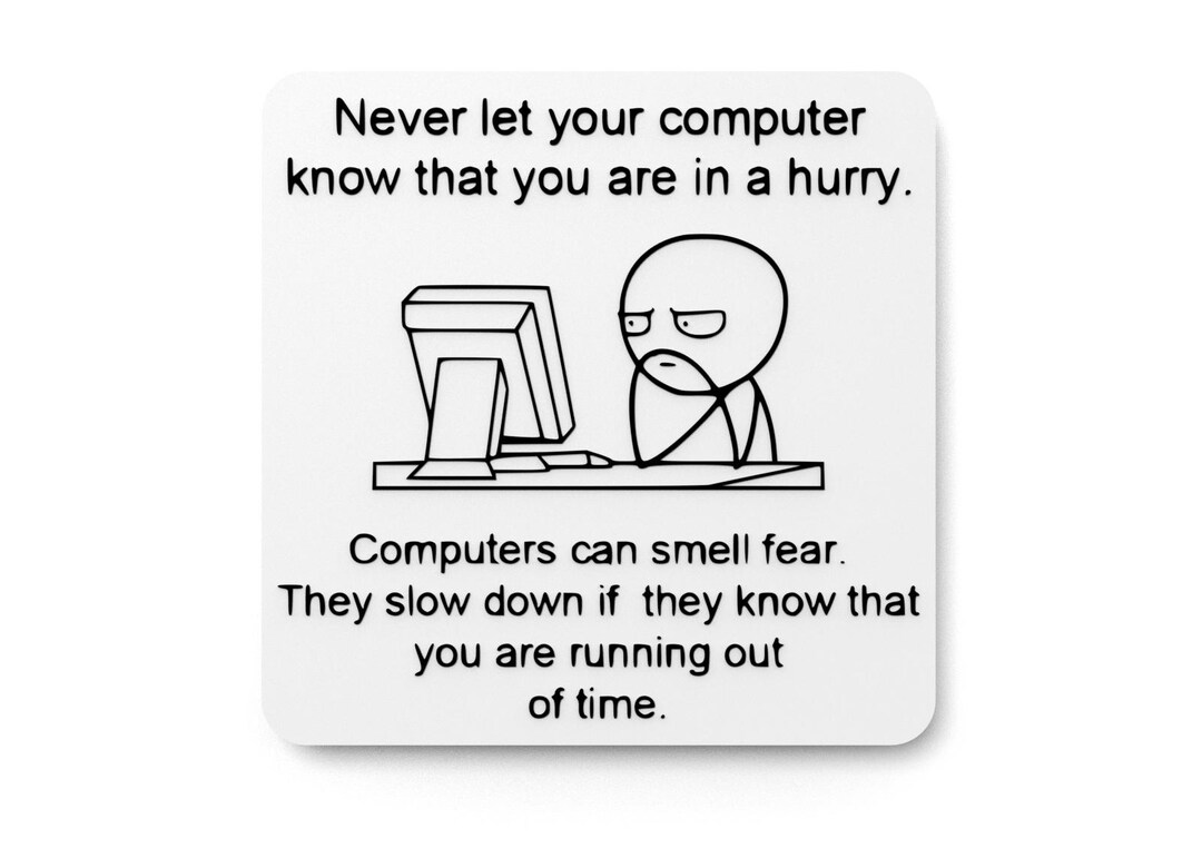 Funny Computer Sign | 3D Embossed Home Office Decor - Etsy