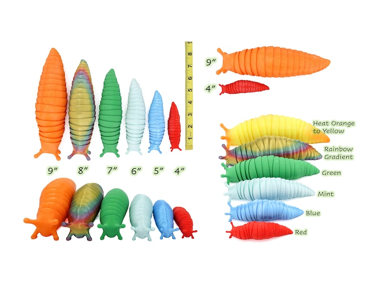 Fidget Slug AND BOWL Articulating Flexible Stim Toy image 6