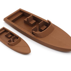 Floating boat for aquarium decoration, bath toy, etc