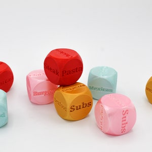 FOOD TAKEOUT DICE Set of 2 Unique 1.4 Dice Leave your Next Meal up to Fate image 9