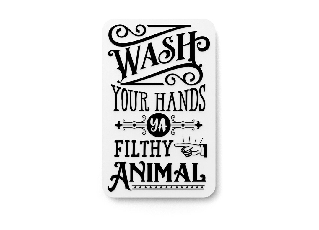 Wash Your Hands Bathroom Sign – Funny Humor Wall Decor for Home and ...
