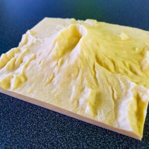 Carte/modèle topographique du mont Saint Helens dans l'État de Washington, volcan
