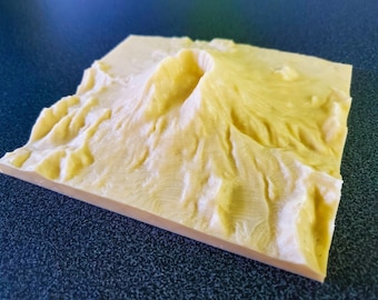 Mount Saint Helens Topography map/model in Washington State, volcano