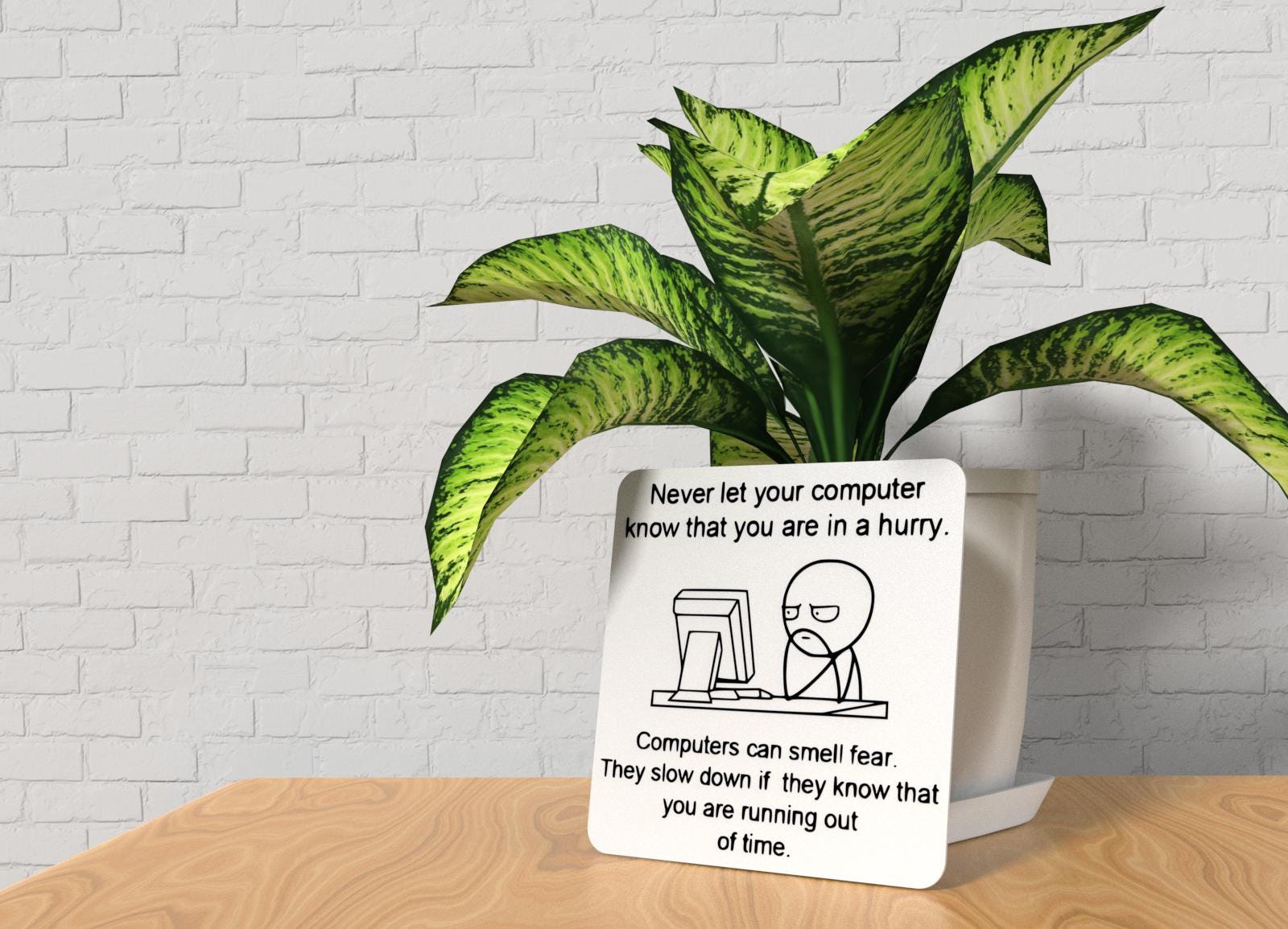 Funny Computer Sign | 3D Embossed Home Office Decor - Etsy