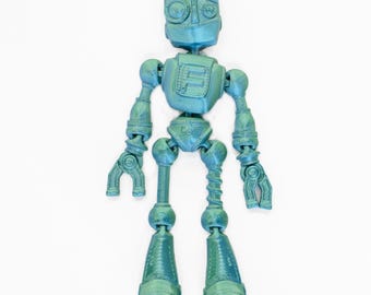 Robot Fidget amigable / Compañero flexible, articulado e impreso en 3D