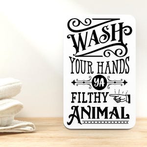 Wash Your Hands Bathroom Sign – Funny Humor Wall Decor for Home and ...