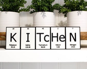 KITcHeN | Periodic Table of Elements Wall, Desk or Shelf Sign