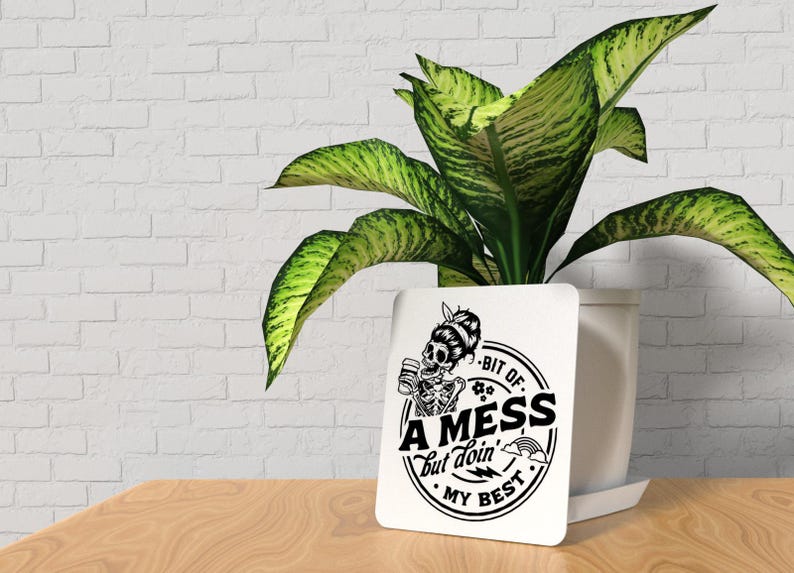 Bold 3D Printed Bit of Mess Sign Wall Art – Durable PLA Sign for ...