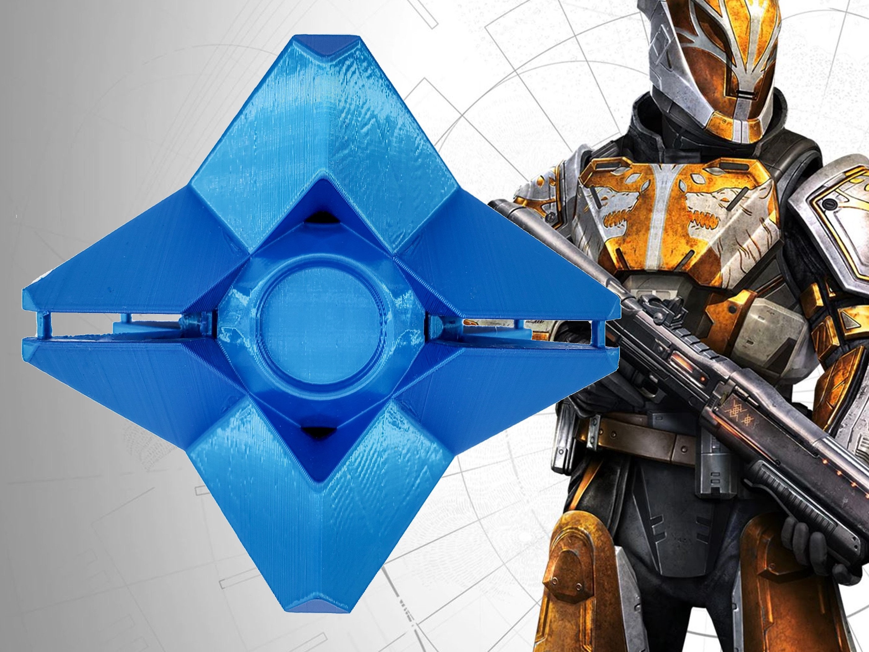 Destiny Ghost Life-size 3D Replica Model (4"x4"x3") | ANY COLOR