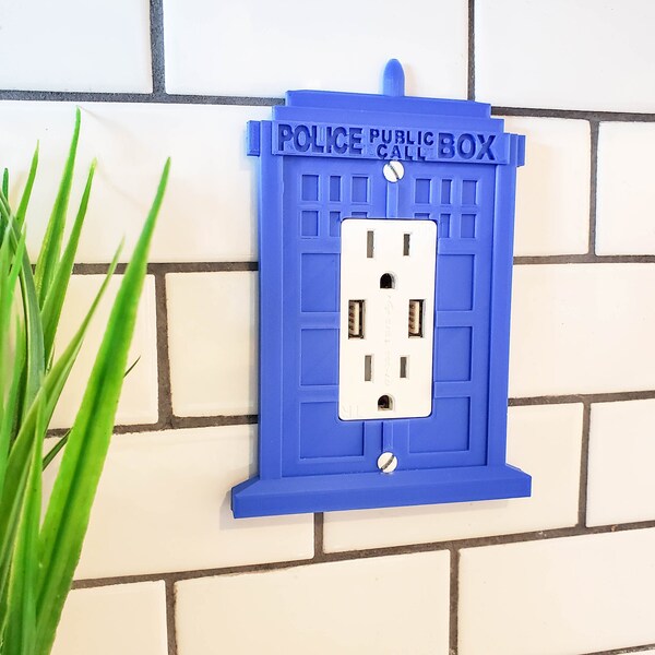 Light Switch / Electrical Outlet Cover | Tardis Police Box Telephone Booth