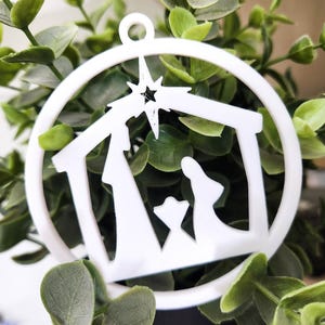 Nativity Scene Christmas Ornament (Set of 3)