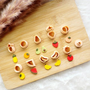 Studs cutters for Polymer clay fruit cutter| clay cutter | sharp cutter | mini cutter | smal cutter | strawberry cutter | kids clay cutter