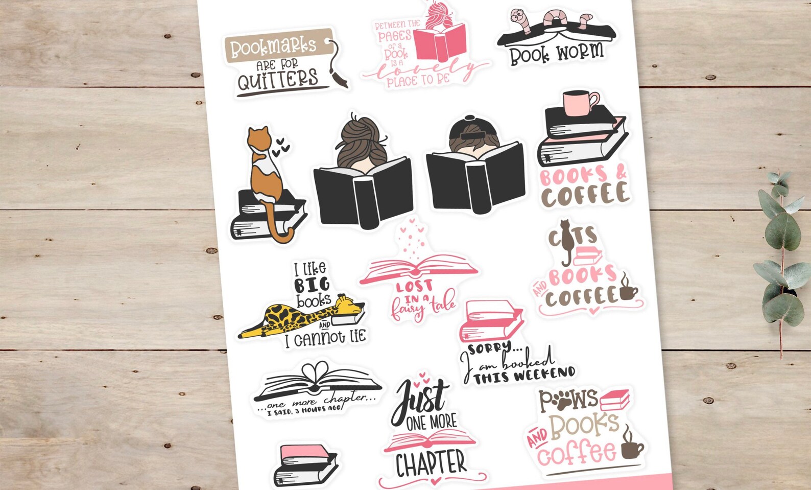 15 reading stickers laptop notebook book lover diary Etsy