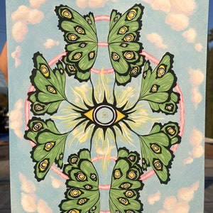 Seraphim Butterfly print | Biblically accurate angel | Ophanim | Art print | Original art