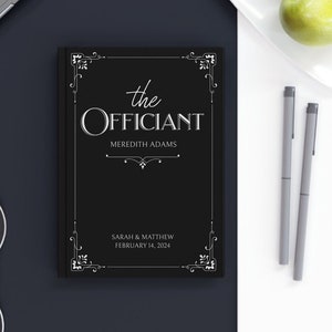 Gepersonaliseerde bruiloft Officiant Journal bedankje cadeau Officiant voorstel bundeldoos voor mannen vrouwen vriend Officiant op maat gemaakt boek met naam