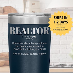 Closing Gift, Real Estate Agent Gift Tumbler l Birthday, Appreciation, Christmas l Stainless, Insulated Laser Engraved l 20 oz tumbler