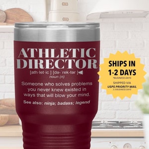 Athletic Director Gift Tumbler l Birthday, Appreciation, Christmas Gifts l Stainless Steel Insulated Laser Engraved l In 20 oz tumbler