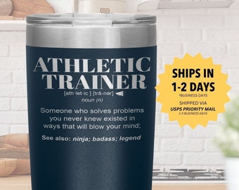 Athletic Trainer Gift Tumbler l Birthday, Appreciation, Christmas Gifts l Stainless Steel Insulated Laser Engraved l I n 20 oz tumbler