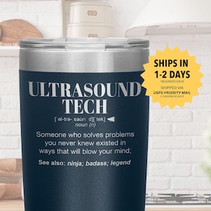 ULTRASOUND TECH Gift Tumbler l Birthday, Appreciation, Christmas Gifts l Stainless Steel Insulated Laser Engraved l 20oz Tumbler