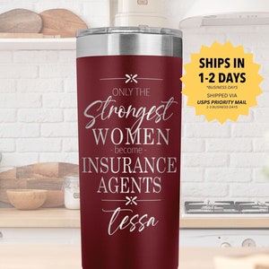 Insurance Agent Tumbler Personalized Life Insurance Gifts for Women Farmers Insurance Travel Mug for Her Allstate Insurance Agent Gift Cup