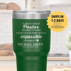 A Truly Great Pastor Retirement Gifts Pastor Tumbler Gift for Men Personalized Minister Mug Appreciation Mug Youth Minister Pastor Leaving
