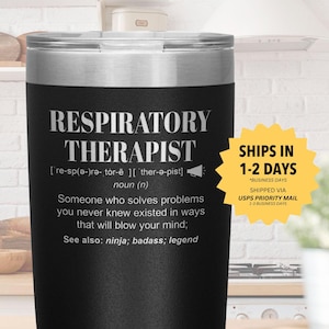 Respiratory Therapist Gift Tumbler l Birthday, Appreciation, Christmas Gifts l Stainless Steel Insulated Laser Engraved l In 20 oz tumbler
