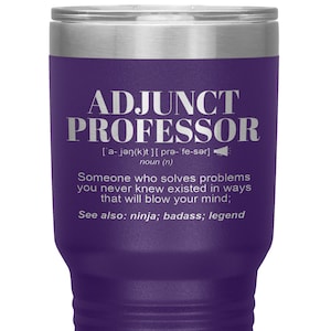 El mejor vaso para profesor adjunto l Para Navidad, cumpleaños, regalos de agradecimiento l Acero inoxidable aislado grabado con láser l En vaso de 20 oz