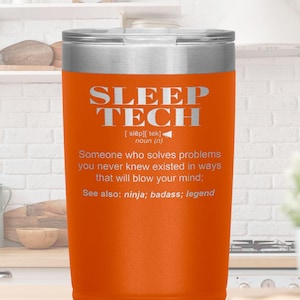 Bicchiere regalo SLEEP TECH l Regali di compleanno, di apprezzamento, di Natale l Bicchiere in acciaio inossidabile isolato con incisione laser l Bicchiere da 20 once