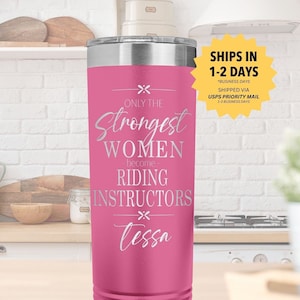 Riding Instructor Tumbler for Women Personalized Dressage Gifts for Her Horse Trainer Travel Mug Equestrian Coach Thank You Horseback Riding