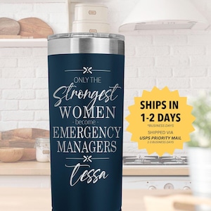 ER Manager Gift Tumbler for Women Emergency Department Travel Mug Emergency Nurse Personalized Cup Emergency Management Appreciation Gifts