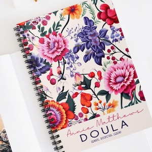 Doula Appreciation Gift, Postpartum Doula Personalized Notebook Women, Birth Worker Gift, Doula & Labor Journal, Birthing Thank You Doula
