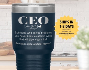 CEO Gift Tumbler l Birthday, Appreciation, Christmas Gifts l Stainless Steel Insulated Laser Engraved l 20oz Tumbler