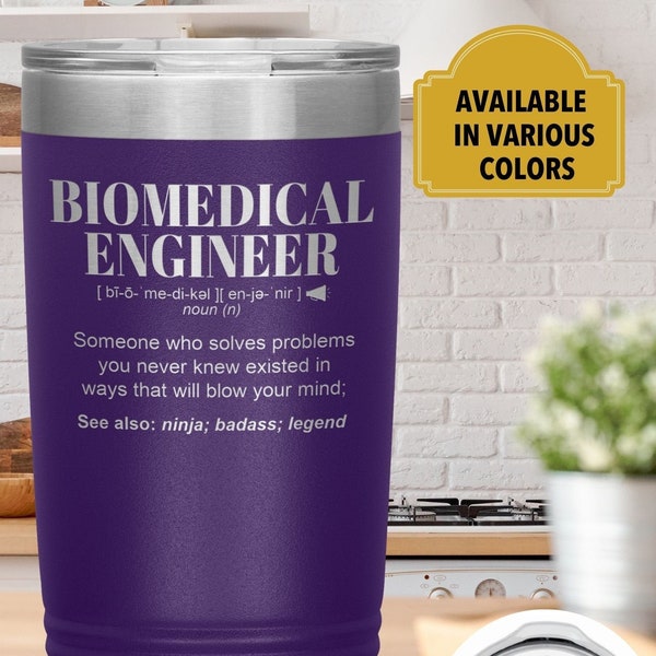 BIOMEDICAL ENGINEER  Gift Tumbler l Birthday, Appreciation, Christmas Gifts l Stainless Steel Insulated Laser Engraved l In 20 oz tumbler