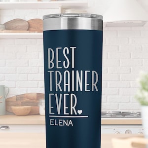Best Trainer Ever Gift Personalized Tumbler for Personal Trainer Travel Mug for Athletic Trainer Cup for Men Women Thank You Gifts