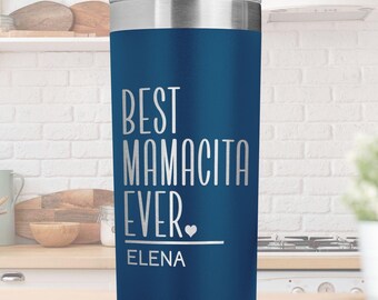 BEST MAMACITA EVER Becher l Personalisiertes Geschenk für Oma, Großmutter l Muttertag, Geburtstag, Weihnachtstasse für Sie
