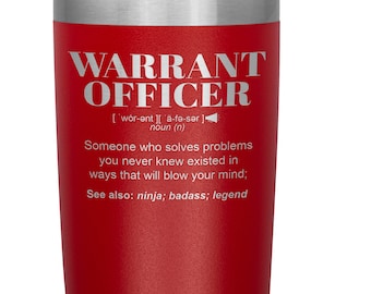 Vaso de regalo para suboficial l Regalos de cumpleaños, agradecimiento y Navidad l Acero inoxidable con aislamiento y grabado láser l En vaso de 20 oz