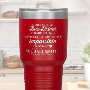Regalos de jubilación para conductores de autobús, vaso personalizado para conductores de autobús urbano para hombres y mujeres, regalo de agradecimiento para conductores de autobús escolar, taza de café para autobús de tránsito.