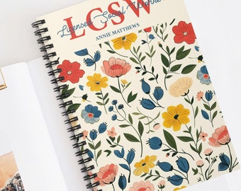 LCSW Gifts Personalized Notebook, Congratulations LCSW, Licensed Social Worker Gift, MSW Student Graduation Gift, New Social Worker Job