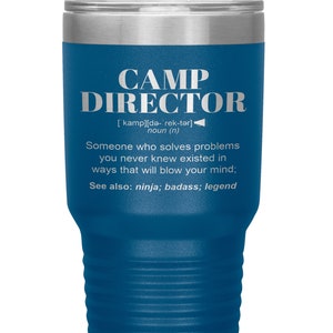 Camp Director Gift Tumbler l Birthday, Appreciation, Christmas Gifts l Stainless Steel Insulated Laser Engraved l In 20 oz tumbler